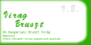 virag bruszt business card